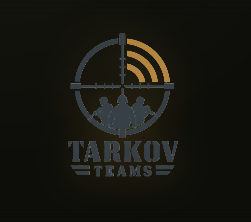 Tarkov Teams emblem: a crosshair with a broadcast signal over three operators